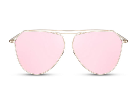 Pink Pastel Mirrored Aviator Sunglasses